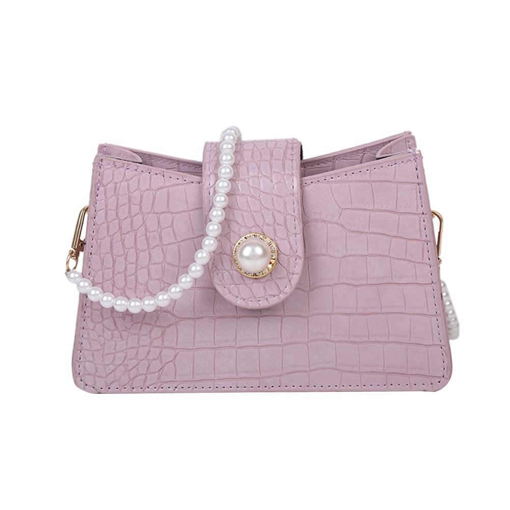 Pearl one-shoulder small square bag