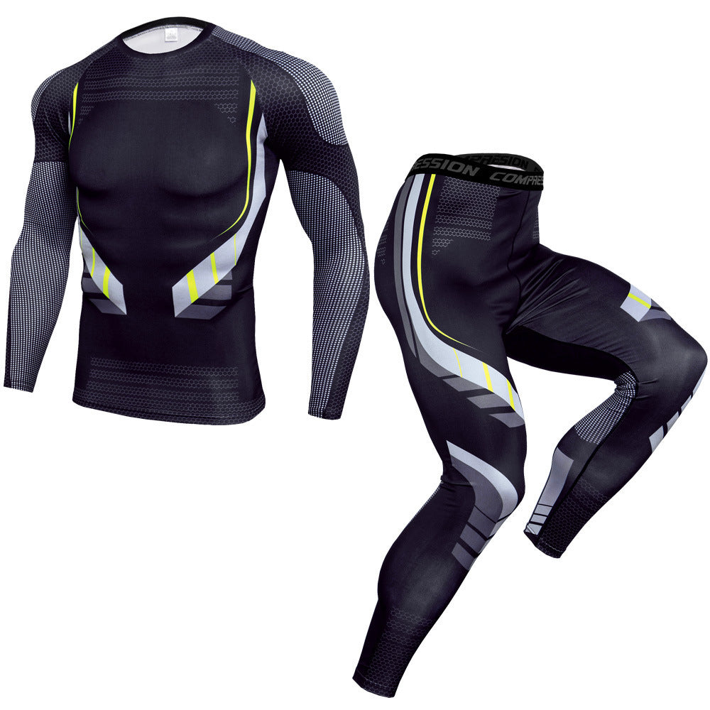 Men's Stretch Outdoor Leisure Running Training Suit