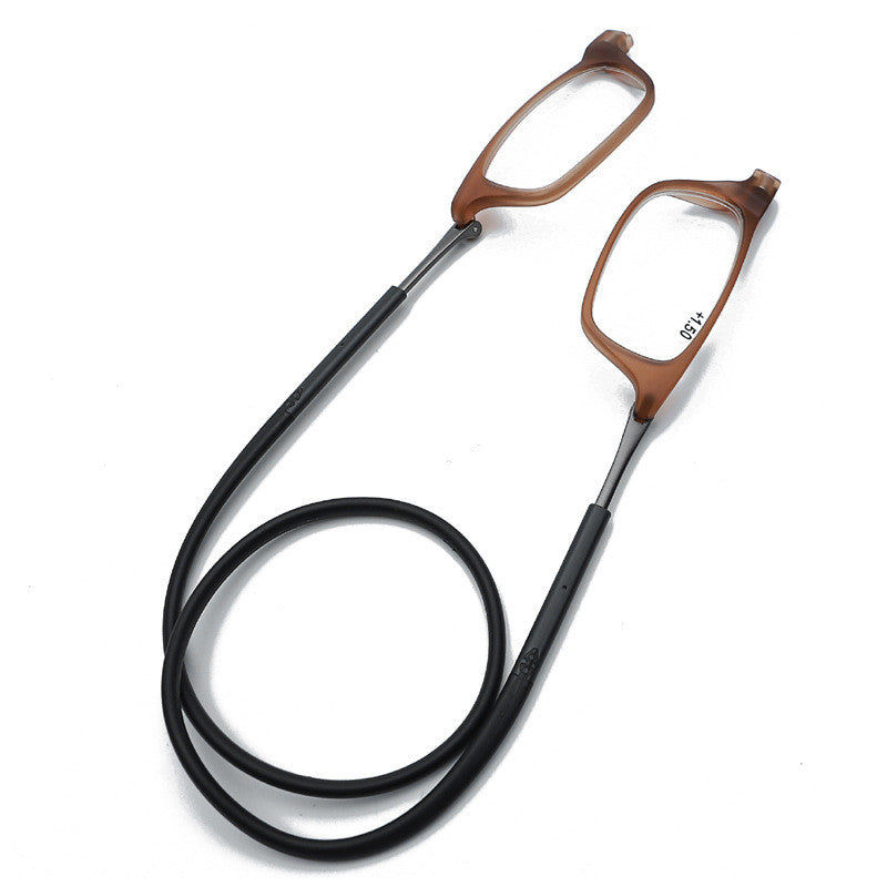 Magnetic Hanging Neck Reading Glasses Portable Unisex Telescopic Head Holder