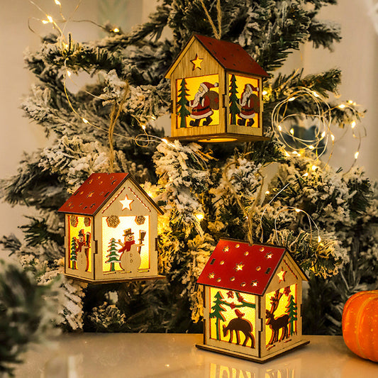 Decorative Festive Luminous Wooden Ornament