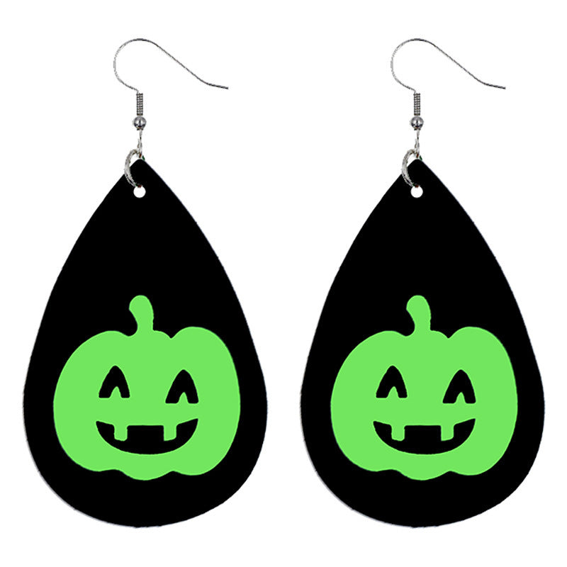 Personalized Halloween Luminous Earrings Skull