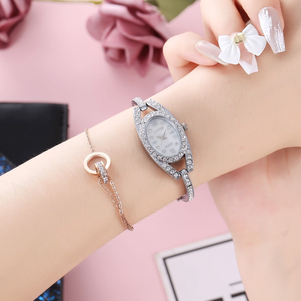 Female Student Oval Diamond Watch