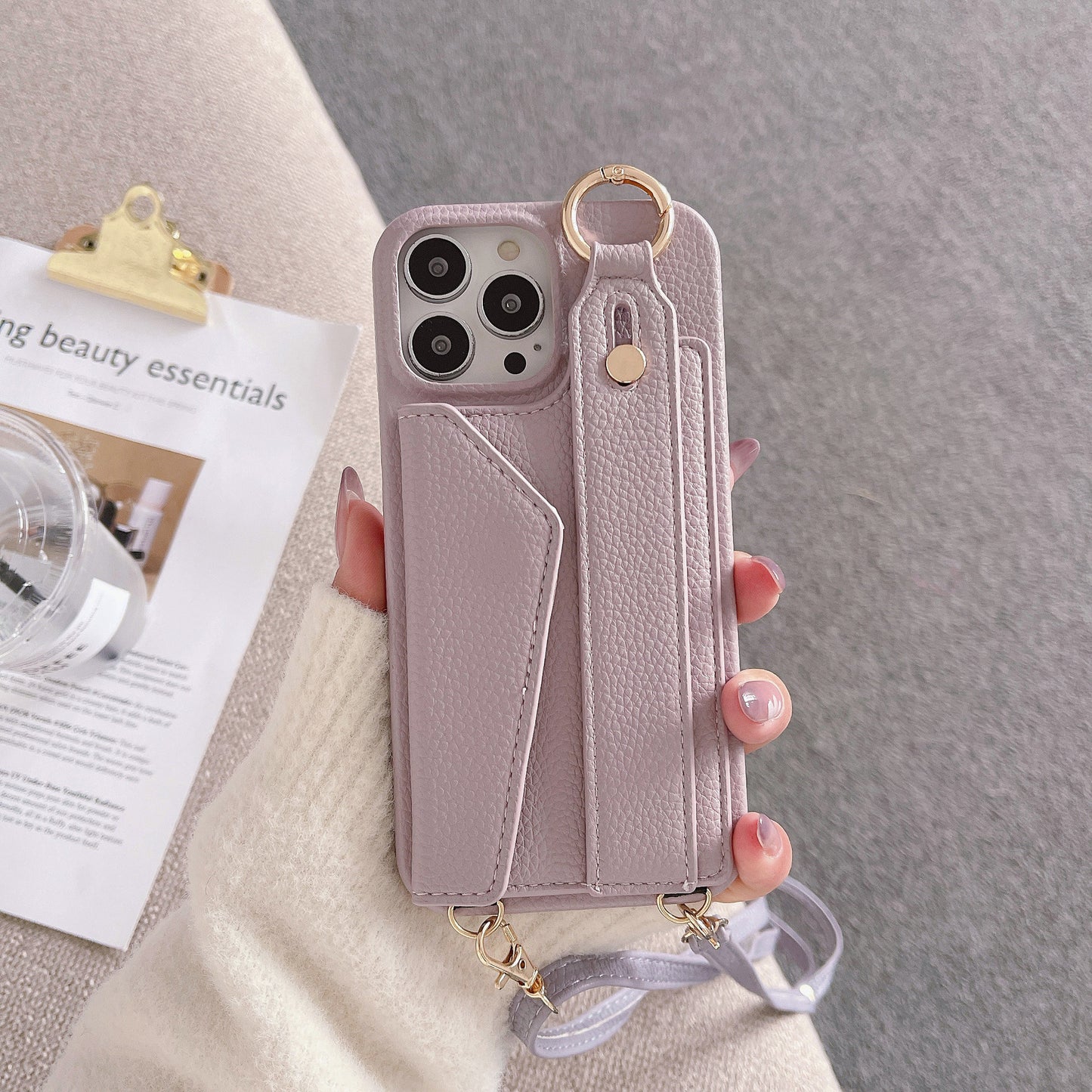 Fashion Simple Back Strap Phone Case Protector