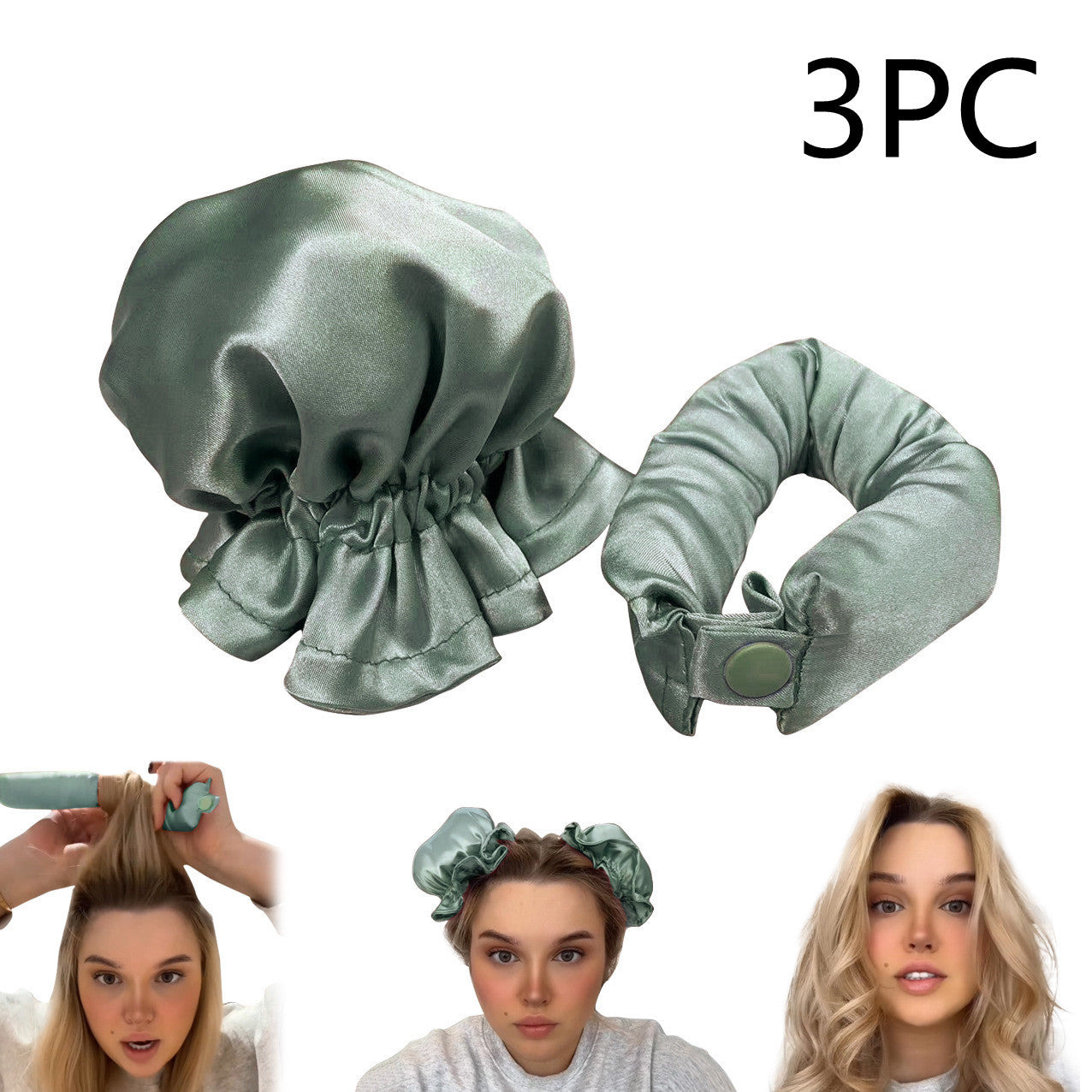 New Heatless Curl Stick With Cloth Cover Cute Ball Head Hair Curler Headband Hair Rollers Wave Form Curling Rod Hair Style Tools