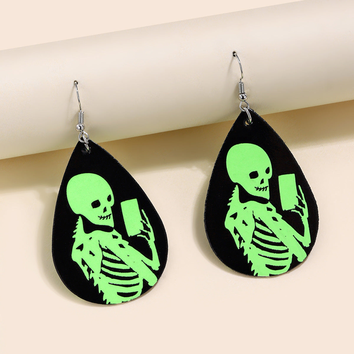 Personalized Halloween Luminous Earrings Skull