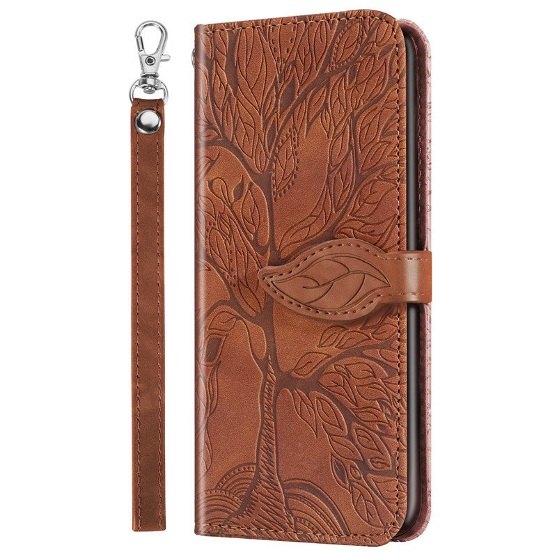 Lucky Tree Embossed Leather Case Phone Case Protective Cover