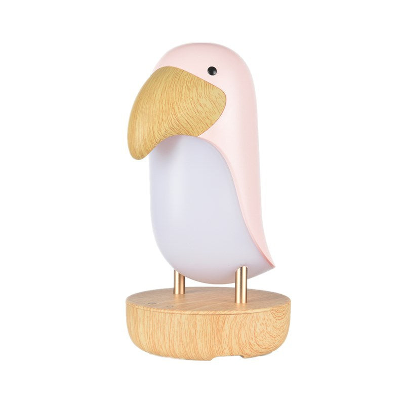 Creative Bedroom Wooden Bird Table Lamp