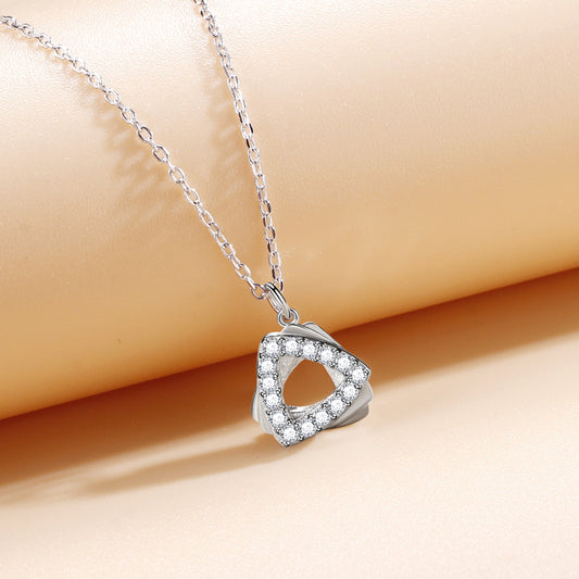 Women's Geometric Triangle Sterling Silver Necklace