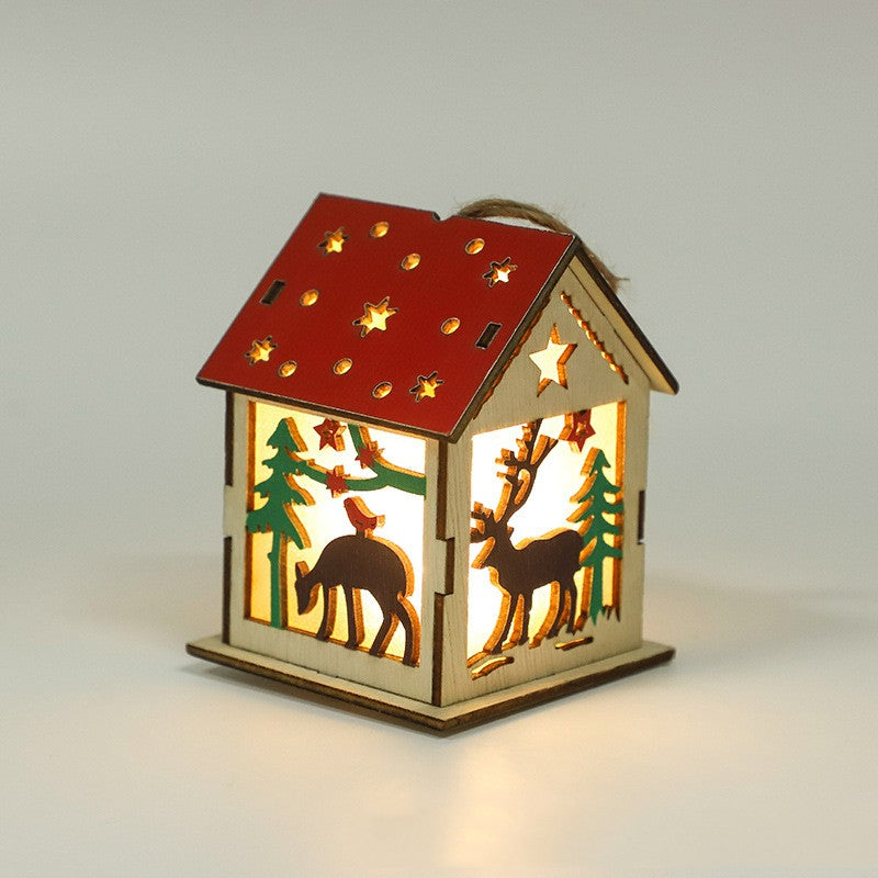 Decorative Festive Luminous Wooden Ornament