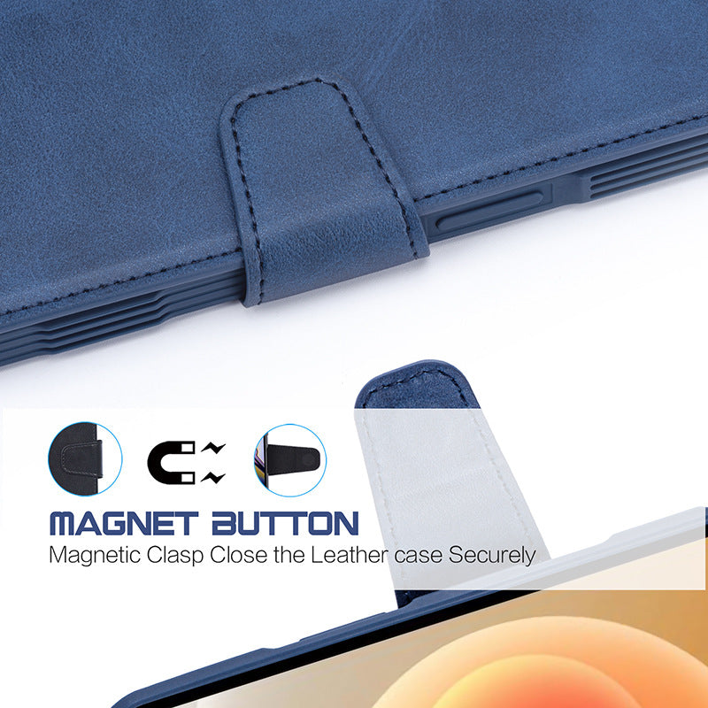 Magnetic Mobile Phone Case PU Card Holster