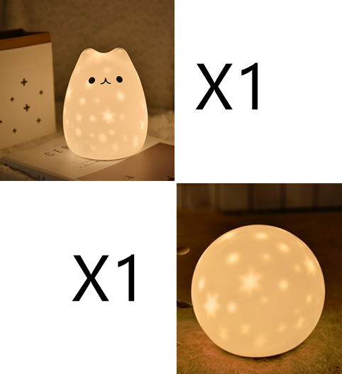 LED projection silicone night light