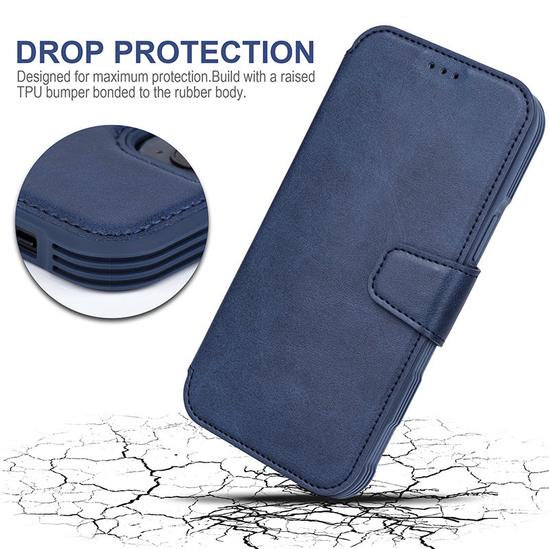 Magnetic Mobile Phone Case PU Card Holster