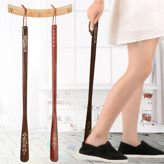 Long Handle Solid Wood Household Shoe Lifting Assistant