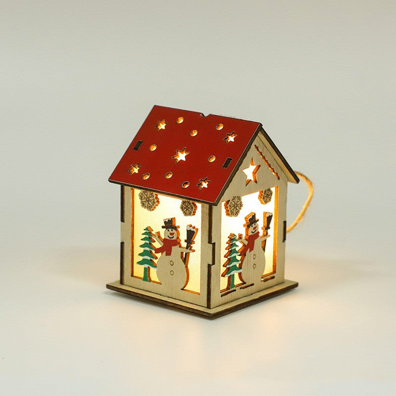 Decorative Festive Luminous Wooden Ornament