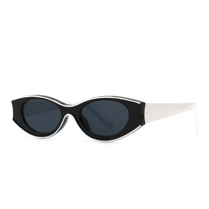 Cat Eye Retro Oval Dot Paint Sunglasses