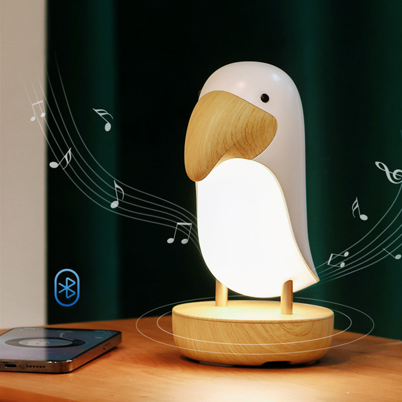 Creative Bedroom Wooden Bird Table Lamp